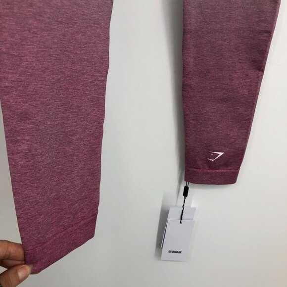 NWT GYMSHARK ADAPT  OMBRE SEAMLESS LEGGINGS in PINK/GREY MARL size small - Picture 12 of 16